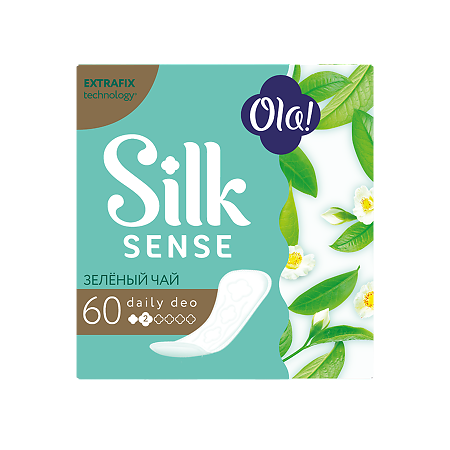 Ola! Silk Sense Прокладки ежедневные Daily Deo Зелёный чай 60 шт