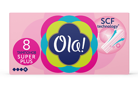 Ola! Тампоны Super Plus Шелковистая поверхность 8 шт