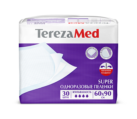 TerezaMed Пеленки одноразовые Super 60x90 30 шт