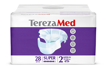 TerezaMed Подгузники для взрослых Super Medium (№2) 28 шт