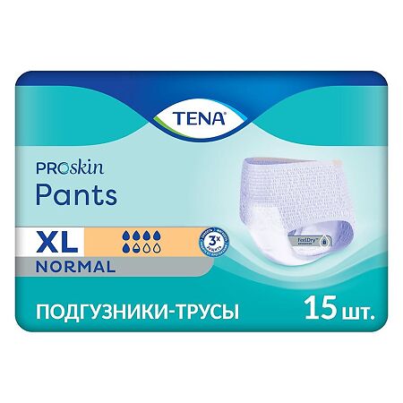 Tena Pants Normal подгузники для взрослых (трусы) р. XL 15 шт