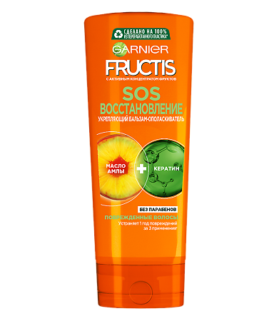 Garnier Fructis Бальзам-ополаскиватель для волос SOS Восстановление 387 мл 1 шт