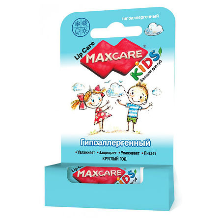 MaxCare Kids Детский бальзам для губ Гипоаллергенный 1 шт