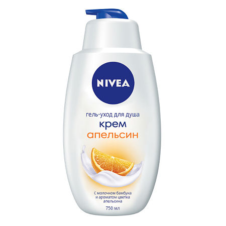 Nivea Гель-уход для душа Крем апельсин 750 мл 1 шт