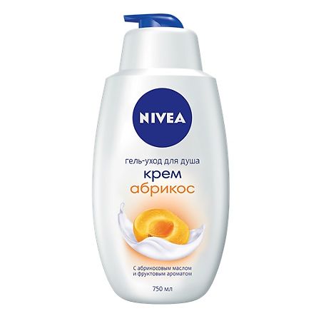 Nivea Гель-уход для душа Крем абрикос 750 мл 1 шт