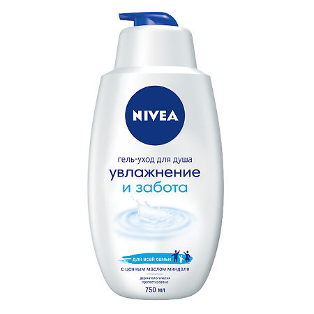 Nivea Гель-уход для душа Увлажнение и забота 750 мл 1 шт