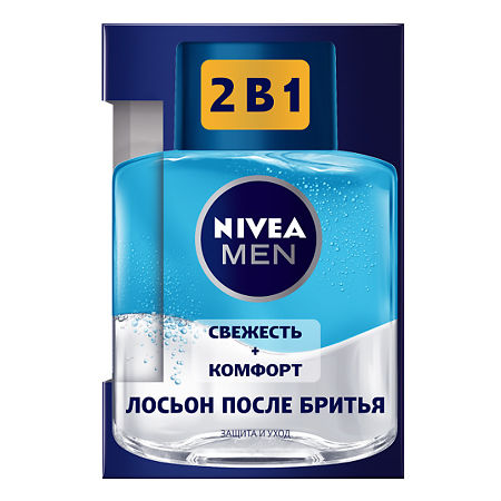 Nivea Men Лосьон после бритья 2 в 1 Свежесть + Комфорт 100 мл 1 шт