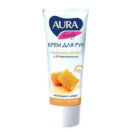 Aura Beauty Крем для рук питательный с D-пантенолом и экстрактом меда 75 мл 1 шт