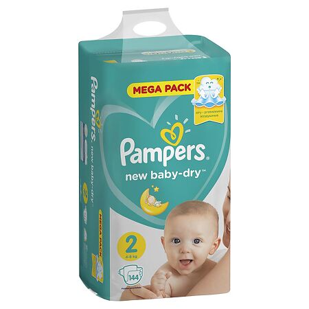 Подгузники Памперс (Pampers) Active Baby-Dry 4-8 кг р.2 144 шт.