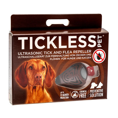 TickLess Pet -Ультразвуковой отпугиватель клещей и блох для собак и кошек коричневый