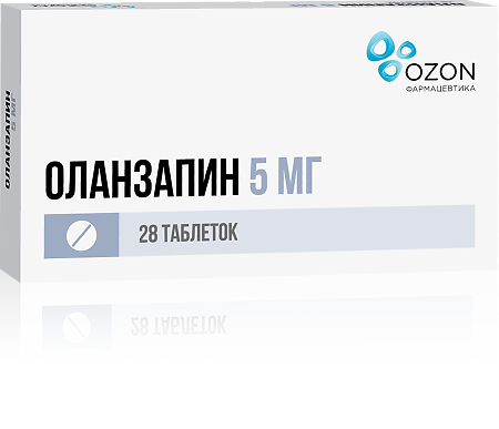 Оланзапин таблетки покрыт.плен.об. 5 мг 28 шт