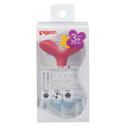 Pigeon Прорезыватель-погремушка Munch teether 3 мес