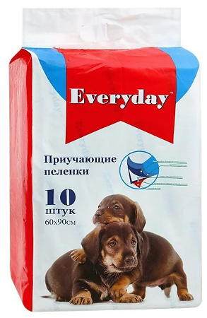 Everday Пеленки впитывающие гелевые для животных 60х90 см 10 шт