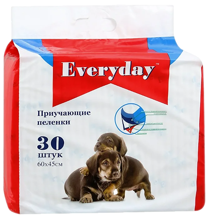 Everday Пеленки впитывающие гелевые для животных 60х45 см 30 шт