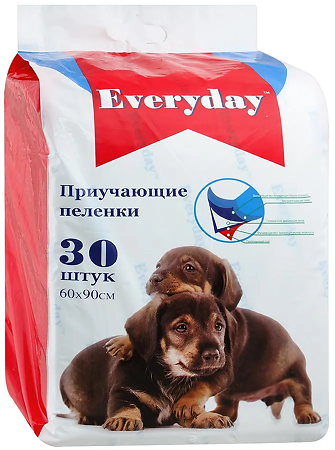 Everday Пеленки впитывающие гелевые для животных 60х90 см 30 шт