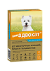 Адвокат капли на холку от чесоточных клещей, блох и глистов для собак от 4 до 10 кг пипетки 1 мл 3 шт