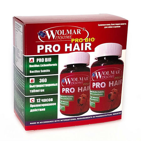 Wolmar Winsome Pro Bio Pro Hair Комплекс для собак для кожи и шерсти 360 шт.