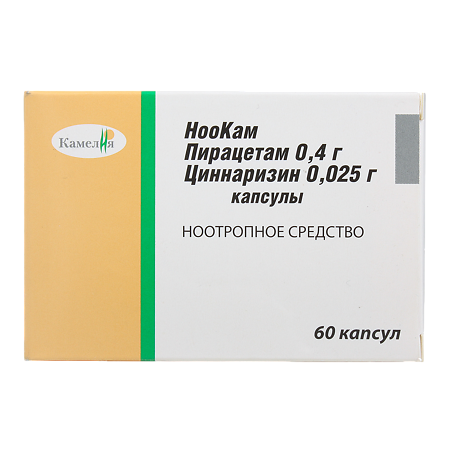 НооКам капсулы 400 мг+25 мг 60 шт