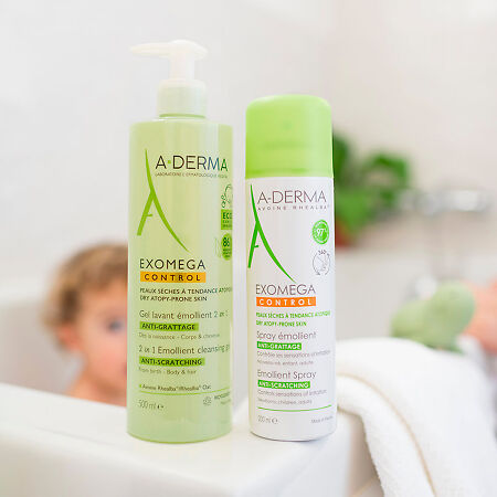 A-Derma Exomega Control смягчающий очищающий гель 2 в 1 для тела и волос 500 мл 1 шт