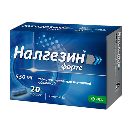 Налгезин форте таблетки покрыт.плен.об. 550 мг 20 шт