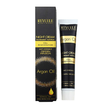 Revuele Argan oil Ночной Крем-бустер интенсивное омоложение для лица шеи и области декольте 50 мл 1 шт