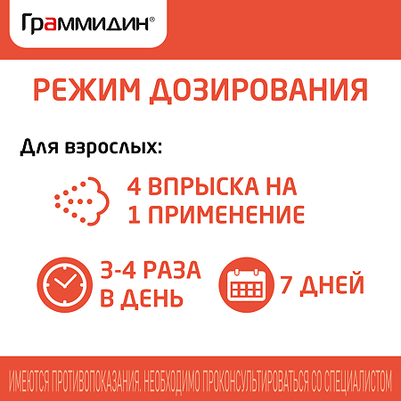 Граммидин с анестетиком спрей для местного применения 112 доз 1 шт