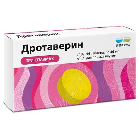 Дротаверин Реневал таблетки 40 мг 56 шт