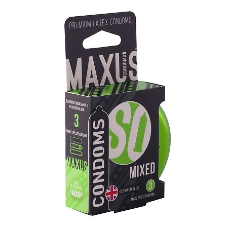 Презервативы MAXUS Mixed набор микс 3 шт