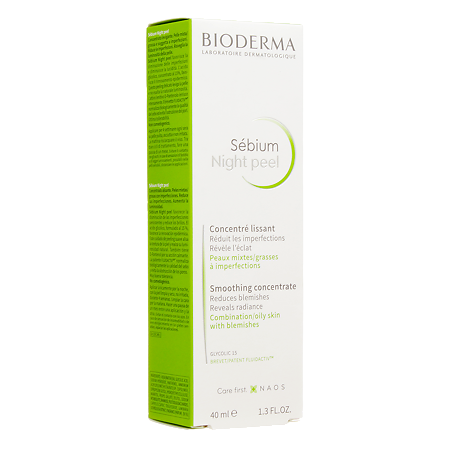 Bioderma Sebium Отшелушивающий ночной пилинг для комбинированной жирной проблемной кожи лица 40 мл 1 шт