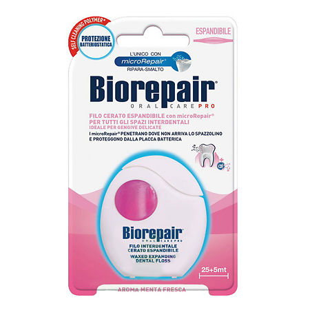 Biorepair Зубная нить Filo Cerato Espandibile вощеная расширяющаяся 30 м 1 шт