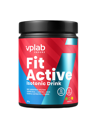 Vplab FitActive Fitness Drink Витаминно-минеральный напиток сухой концентрат ананас 500 г 1 шт