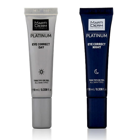 MartiDerm Platinum Eye Correct kit Night & Day Крем для кожи контура глаз день  + ночь 1уп