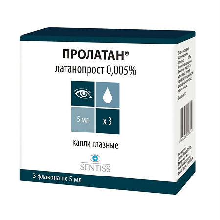 Пролатан капли глазные 0,005 % 2,5 мл фл 3 шт