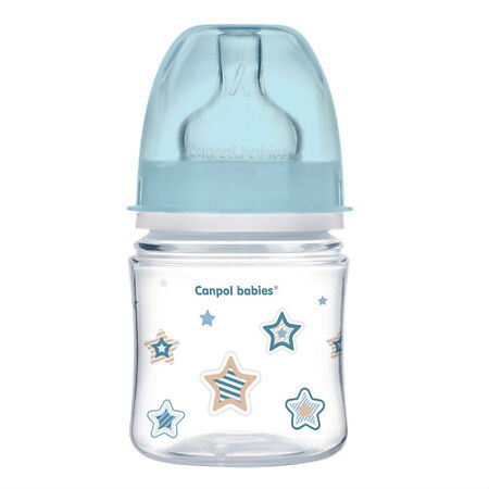 Canpol Бутылочка PP EasyStart с широким горлышком антиколиковая 0+ Newborn baby голубая 120 мл 1 шт