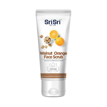 SriSri Tattva Скраб для лица орехово-апельсиновый Walnut Orange Face Scrub 100 мл 1 шт