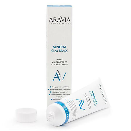 Aravia Laboratories Маска для лица мультиактивная с голубой глиной Mineral Clay Mask 100 мл 1 шт