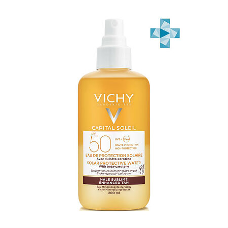 Vichy Ideal Soleil Protective Water Tan Спрей двухфазный активатор SPF50 200 мл 1 шт