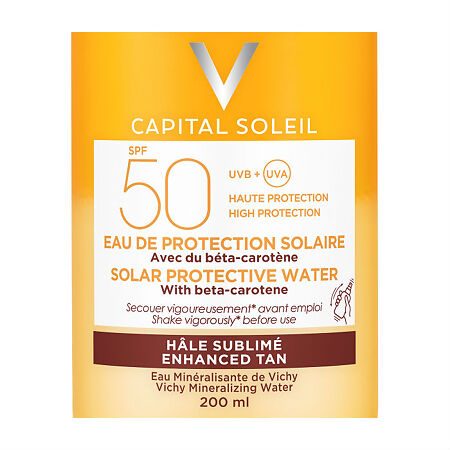 Vichy Ideal Soleil Protective Water Tan Спрей двухфазный активатор SPF50 200 мл 1 шт