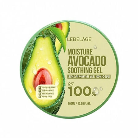 Lebelage Гель универсальный с экстрактом авокадо Soothing Gel Moisture Avocado 100% 300 мл 1 шт