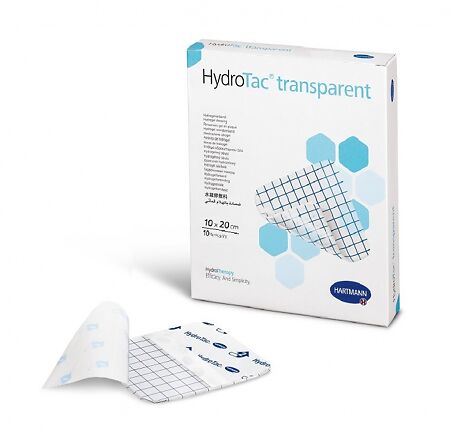 Повязка ГидроТак транспарент/HydroTac transparent гидрогелевая прозрачная 10х20 см 10 шт