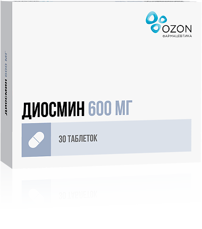 Диосмин таблетки покрыт.плен.об. 600 мг 30 шт