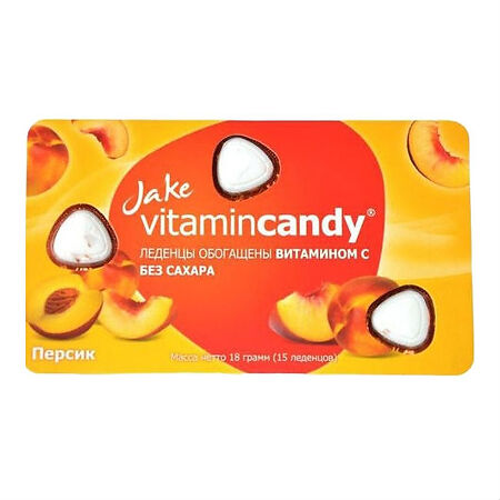 Леденцы Jake Vitamincandy Персик 18 г 1 шт