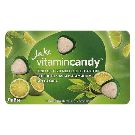 Леденцы Jake Vitamincandy Зел чай 18 г 1 шт