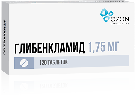 Глибенкламид таблетки 1,75 мг 120 шт