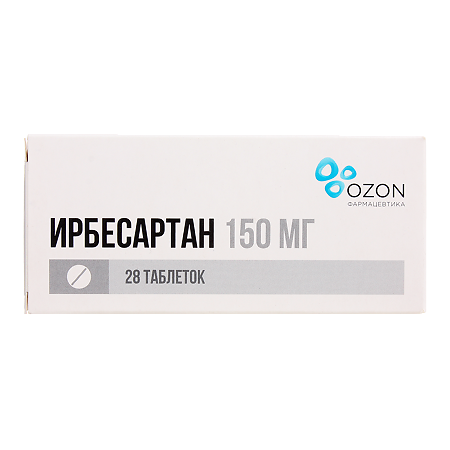 Ирбесартан таблетки покрыт.плен.об. 150 мг 28 шт