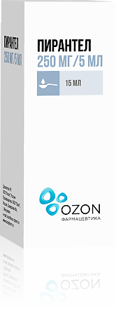Пирантел суспензия для приема внутрь 250 мг/5 мл 15 мл 1 шт