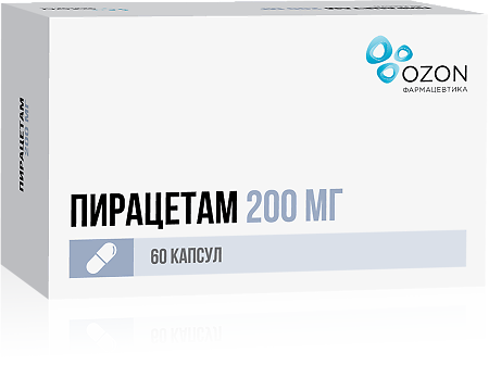 Пирацетам капсулы 200 мг 60 шт