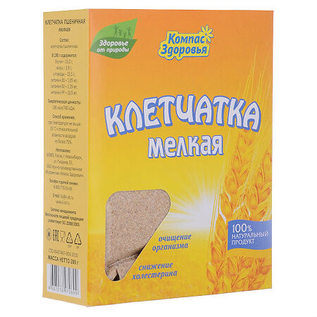 Компас Здоровья Клетчатка пшеничная мелкая 200 г 1 шт