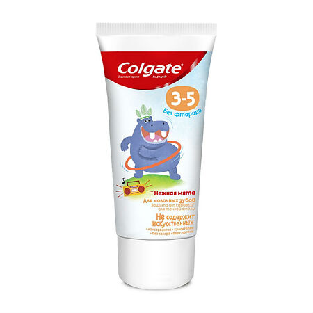 Colgate Зубная паста детская без фторида 3-5 лет в ассортименте 60 мл 1 шт