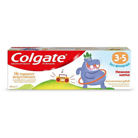 Colgate Зубная паста детская без фторида 3-5 лет в ассортименте 60 мл 1 шт